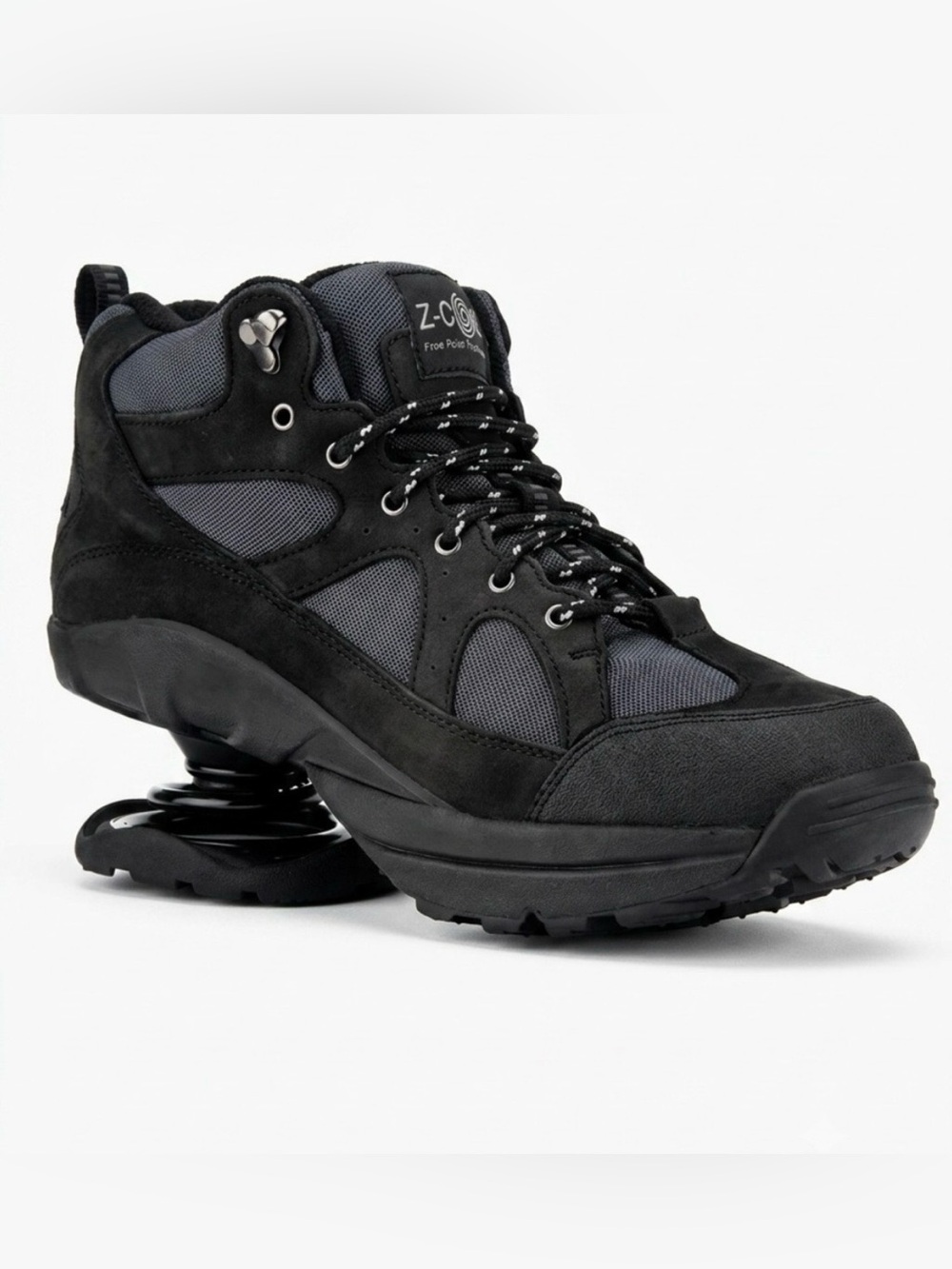 Z-Coil Women’s Black and Gray Spring-Cushion Athletic Shoe
